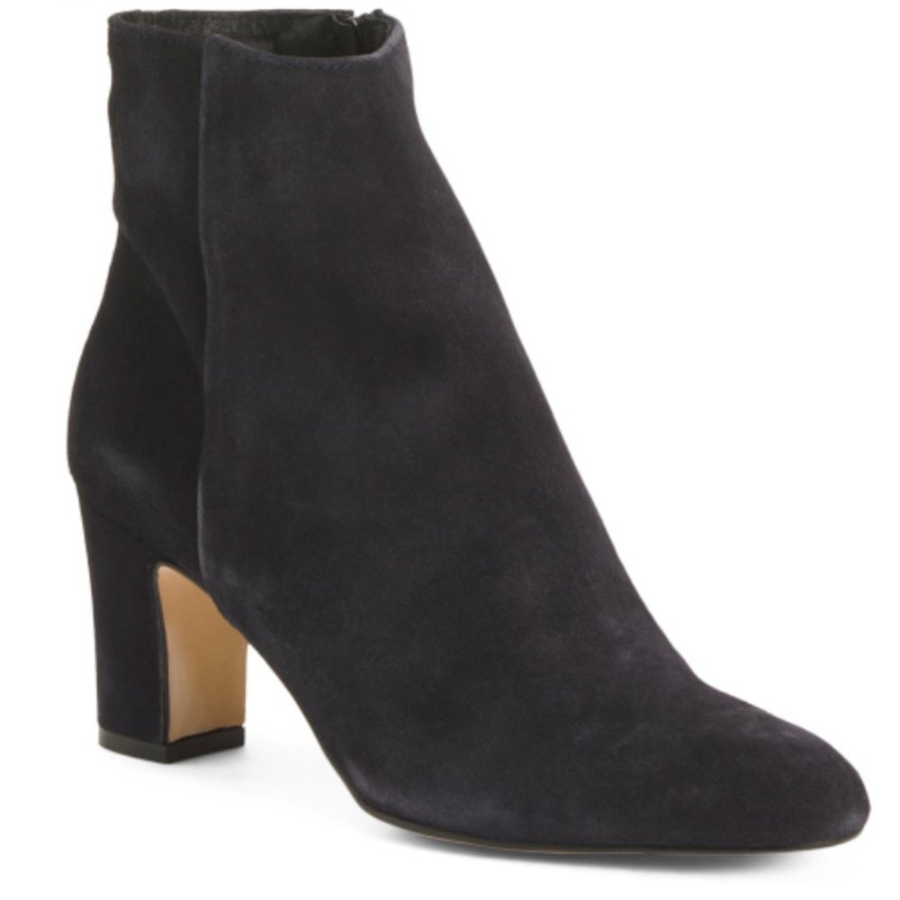 New HELENE ROUGE Suede Ankle Heel Women's Boots Black Size 38  MADE in SPAIN - Picture 5 of 7